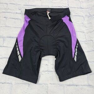 Souke Cycling Shorts Mens XL Black Purple Padded Reflective Riding Bike Shorts